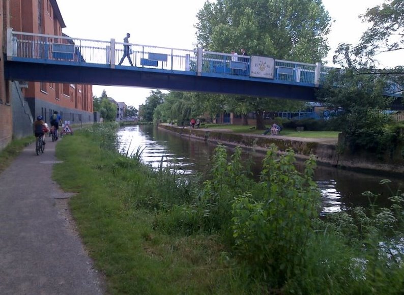 A view of the Wey Navigation angling venue in Guildford town centre