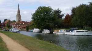 A view of the Thames in Abingdon in a summer day