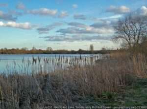 A winter view of Brooklands fishing venue at Snodland