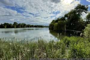 Clatterote Reservoir angling venue on a sunny summer day