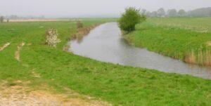 A view on a spring day of the Otter Channel angling venue