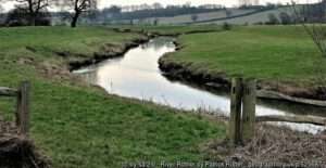 A bright winter day on the River Rother angling venue near Bodiam Castle